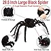 23 Feet Halloween Decorations Outdoor Giant Spider Web, 50 Inch Large Spider, Super Stretch Cobweb, 10 Glow in the Dark Spiders and 10 Small Spiders Halloween Decor Party Yard Lawn Props Haunted House