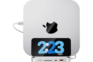 Minisopuru Upgrade Mac Mini Hub - Support M.2 NVMe/SATA SSD, 10Gbps USB C/A, Mac Mini Dock with M.2 NVMe SSD Enclosure, Mac Mini Accessories Mac Mini Stand for Mac Mini M2/M2 Pro/M1(2018 & Later)