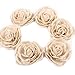 6 Pack Hessian Burlap Rose Flowers for Wedding Party Decoration (6cm)