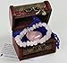 Dancing Bear Rose Quartz Crystal Heart Stone & Bracelet,, Plus Treasure Chest Box and Educational Card, Reiki, Chakra, Healing, Love & Peace Stone, Great Gift Idea, Brand.