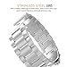 MoKo Band Compatible with Samsung Gear S2 Classic/Galaxy Watch 42mm/Galaxy Watch Active/Active 2/Gear Sport/Ticwatch 2/E/Garmin Vivoactive 3, 20MM Universal Stainless Steel Strap - Silver