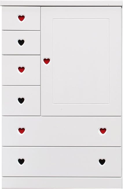 Amazon アルファタカバ ベビータンスシリーズ パルコハート 90cm幅マルチ レッド ブラック チェスト タンス ベビー マタニティ 通販