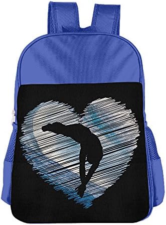 Children's Schoolbag Love Diving Sea Wave Shoulders Bag Light Weight Backpack Satchel RoyalBlue