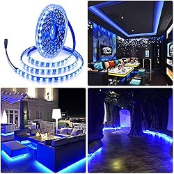 ALITOVE 16.4ft 5050 Blue LED Flexible Strip Ribbon