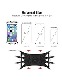 aonkey soporte de bicicleta para teléfono Universal, para manubrio de bicicleta Soporte para teléfono celular para iPhone X 8 8 Plus 7 7 Plus 6 6S 6 6S Plus 5S se, Samsung Galaxy S8 y otros 4" a 5.8" teléfono celular