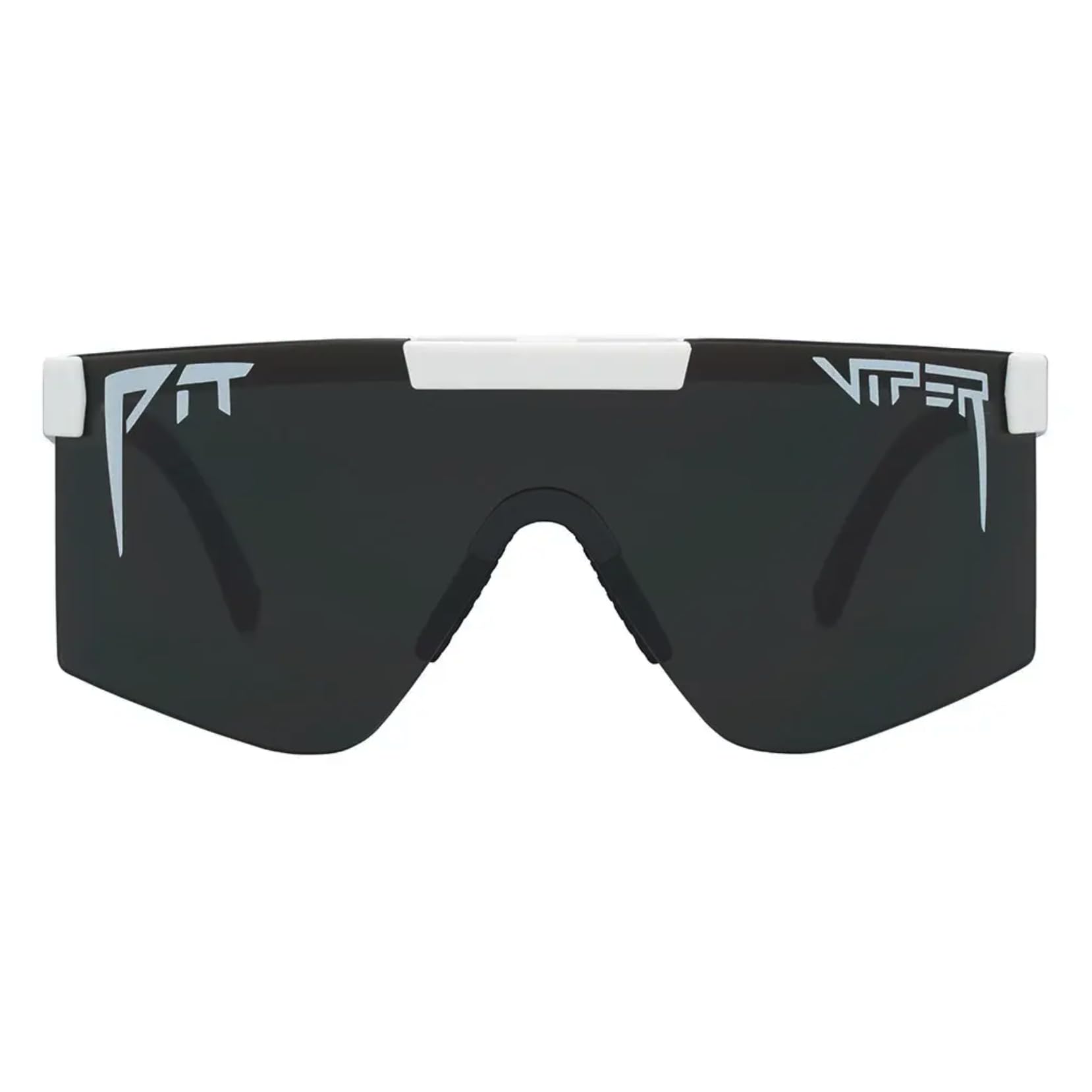 Pit Viper Sunglasses I The Original 2.0 I Regular Fit I 100% UV Lens, Indestructible Frame I Turbo Adjustable for Perfect Fit I Micro Fiber Bag & Retainer Straps I Smoke Lens, White Frame Image