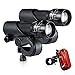 Noza Tec Waterproof LED Bike Light Set (Headlight, TailLight), Best Front and Rear Lighting - Fits All Bikes