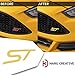 Haru Creative - Front Grille Hood Rear Trunk Emblem Letter Insert Overlay Vinyl Decal Sticker Compatible with and Ford Focus ST 2013-2019 - Metallic Matte Chrome Purple