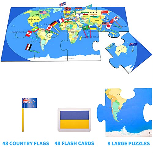 World Geography Board Games World Map Puzzle for Kids with Country