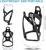 Ainiv Bike Water Bottle Cage 2Pcs Plastic PC Bottle Holder Black Red view 3