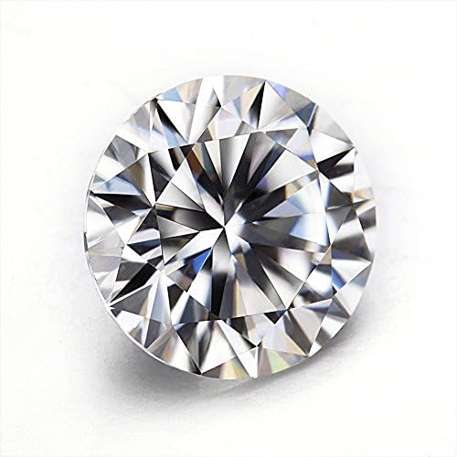 TOPIND Round Cut Loose Real Moissanite Colorless Simulated Diamond Loose Stone Round Brilliant Cut VVS Clarity (3.0 carats)