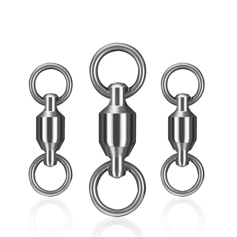 20pcs Fishing Rolling Swivels, Rolling Barrel Swivels, Fishing Connector, Sea Fishing Rolling Bearing Snap Connector, Carp Fishing Tackle Accessories, Fishing Swivels for Freshwater Sea Fishing