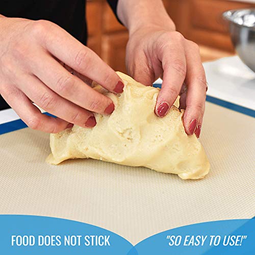 Silicone Baking Mats Set of 3 2 Half Cooking Mat + 1 Quarter Baking