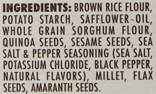 BACK TO NATURE GLUTEN FREE CRACKERS, SEA SALT & CRACKED BLACK PEPPER RICE THINS – DAIRY FREE, NON-GMO, MADE WITH WHOLE GRAIN BROWN RICE FLOUR, DELICIOUS & QUALITY SNACKS, 4 OUNCE​