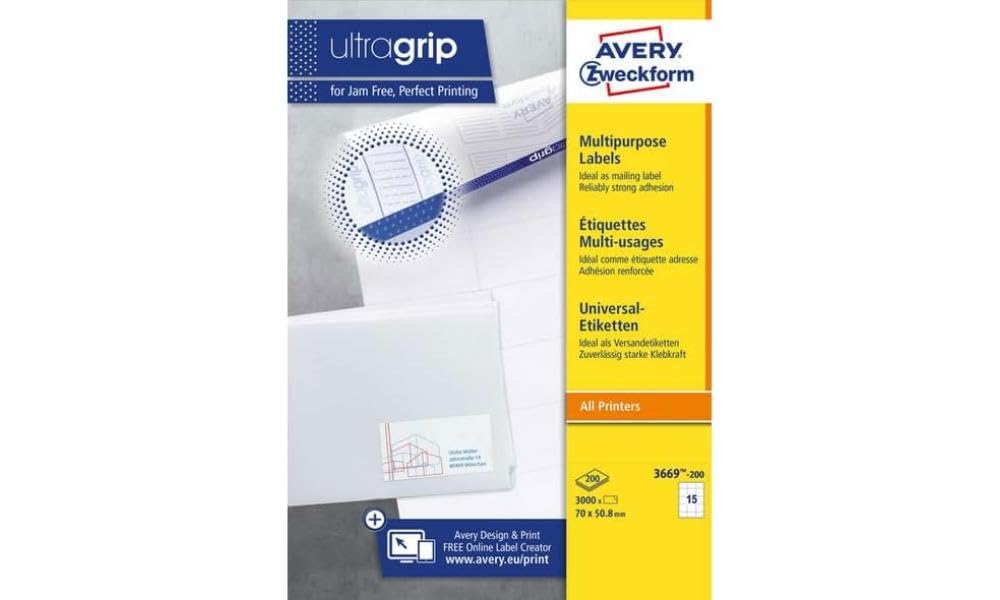 AVERY Zweckform Multi-Use Labels 70.0 x 50.8 mm White