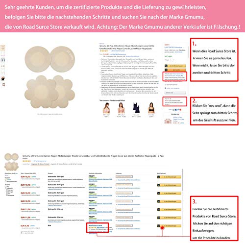 Gmumu 20 Paar, Ultra Dünne Nippel Abdeckungen wasserdichte Unsichtbare Einweg Nippel Cover Brust Aufkleber Nippelpads – Bild 3