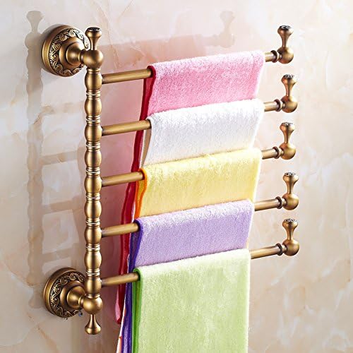 European style Towel rack/Solid brass Towel rack/Thickened Towel rack/Antique rotation Towel Bar/ single and double bar-Q