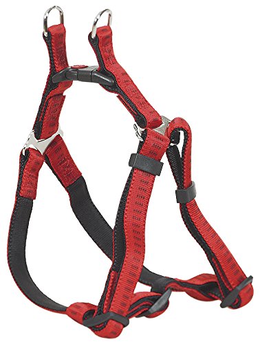 Chapuis Sellerie Adjustable Harness Tubular Padded Nylon for Dogs Red Width 15 mm Dimensions 35-50 cm Size S