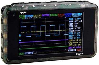 KEVWTECH DSO203 8MHz bandwidth 4 Channels Mini Handheld Pocket size Digital Oscilloscope with Plastic Case