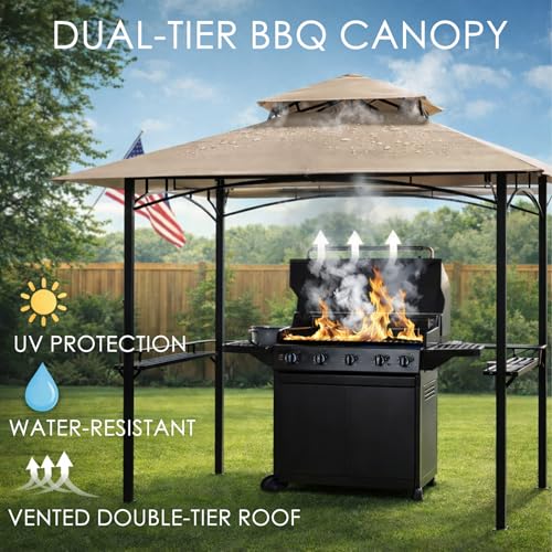 Kozyard Andra 8' x 5' BBQ Grill Gazebo Review: Soft-Top Canopy with LED Lights image 29