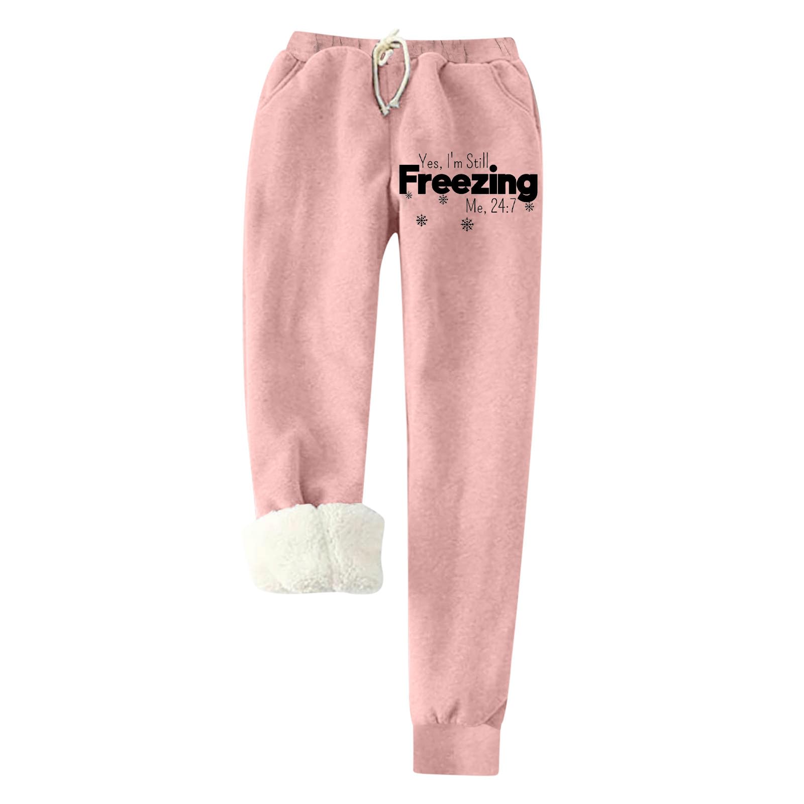 Lined Sweatpants Pink Fuzzy Sweatpants UGG Jogger Pants Women's