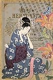 Dot Grid Journal - Vintage Japanese Art Collage - Woman Sewing: Layered Flowers, Butterflies & Japan by
