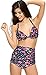 Ebuddy Women Vintage High Waist Retro Bikini Swimsuit Swimwear