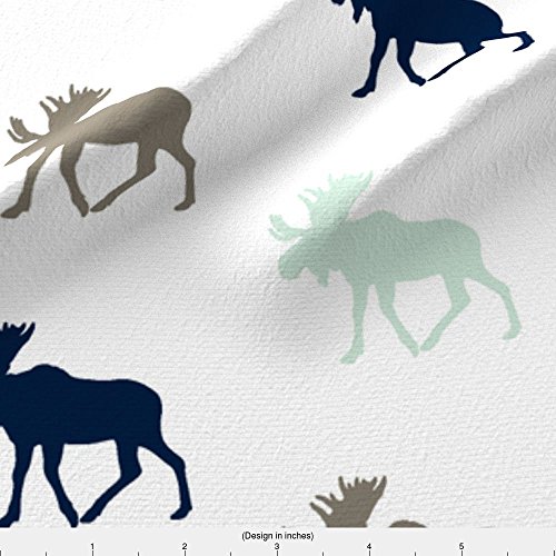 Moose Fabric by the Yard Kritters in the Mailbox Moose Fabrics