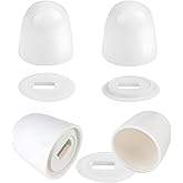 Fyroxx 4 Packs White Toilet Bolt Caps, Toilet Bolt Covers Are Suitable for A Variety of Toilet Floor Bolts with Heights of 1.