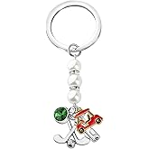BEKECH Golf Charms Keychain Purse Charms Key Ring Golfers Players Coaches Athletes Sports Golfing Jewelry Golf Lover Gifts