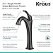 Kraus KVF-1200ORB Arlo Bathroom Faucet, 12.13, Oil Rubbed Bronze , Oil-Rubbed Bronze