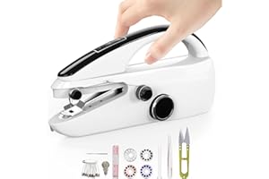 SNOWVOICE Handheld Sewing Machine,Two dear,Mini sewing machine,Easy to Use and Fast Stitch Suitable for Clothes,Fabrics, DIY Home Travel Electric Handheld Sewing Machine for Beginners