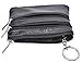 Leamekor Womens Mini Coin Purse Wallet Genuine Leather Zip Pouch Keychain Ring