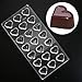 DIY Chocolate Molds Clear Hard Plastic Polycarbonate PC Mould 21 Hearts Shaped