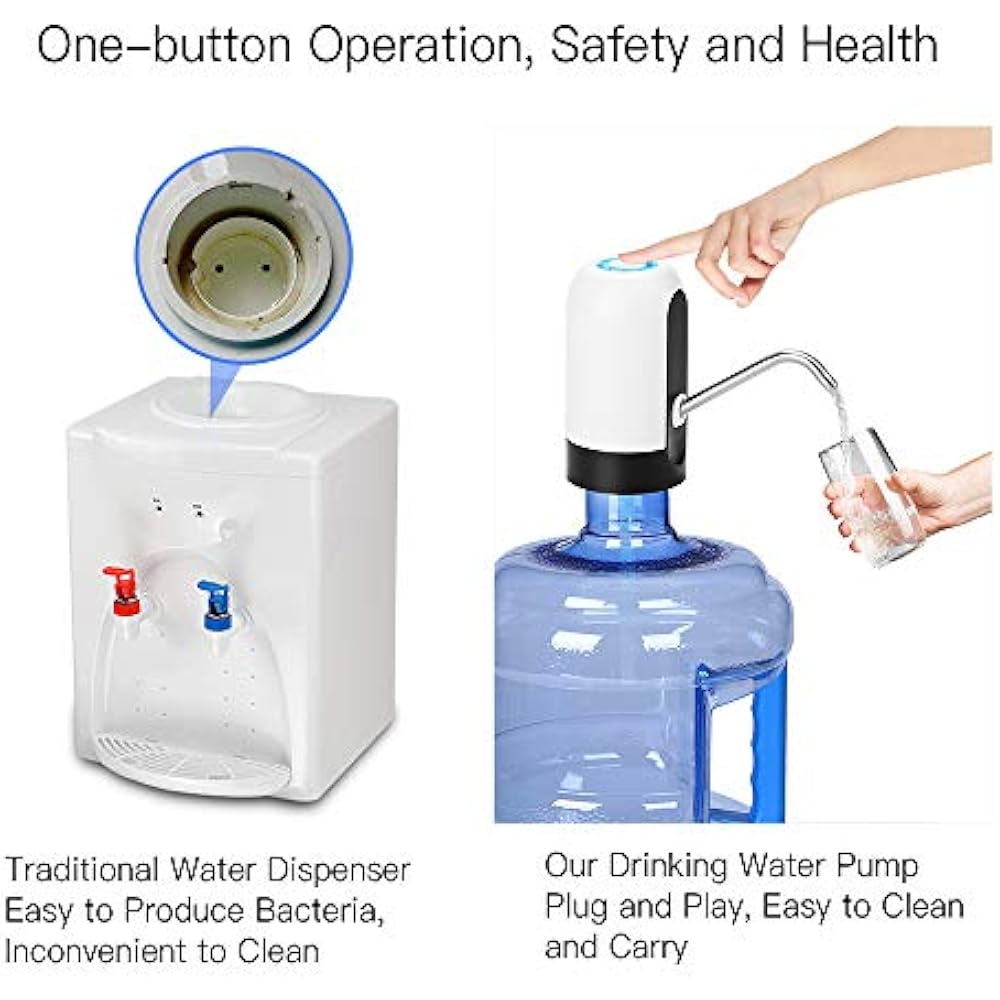 Hot & Cold Water Dispensers Bottle Pump, USB Charging Automatic