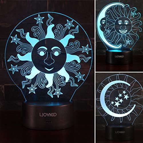Psychedelic Celestial Sun Moon Decor Lamp LJOYKID