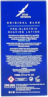 Blue Stratos Pre-Shave Lotion for Men, Original Blue, Cooling, 100ml view 2