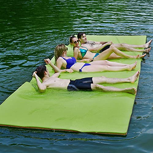 Goplus 12' x 6’ Floating Water Pad, 3Layer TearResistant XPE Foam Mat