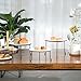 MyGift Set of 3 Pizza Stands for Table, 8, 9 10-Inch Metal Wire Pizza Pan Rack Holder, Round Black Pizza Tray Risers, Tabletop Serving Stands for Food and Platters