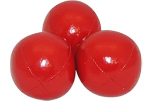 HIGGINS BROTHERS Juggling Balls Professional Style Set of 3 - How to Juggle Kit with Bean Bags for Juggling for Beginners with Vibrant Colors, Great Feel, Ultra Durable (Red)