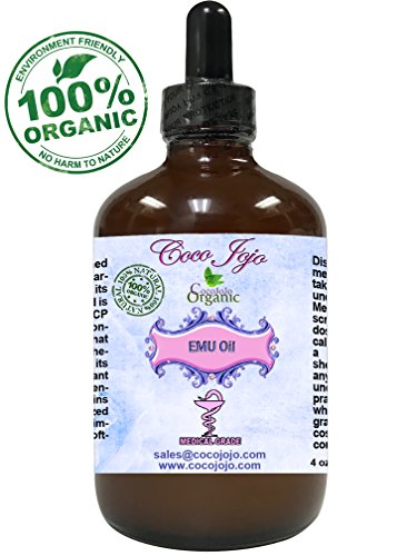 4 oz Emu Oil 7 Times Refined Skin Treatment - 100% Organic Refined Australian Pure Emu Natural For Healthy Skin Moisture Repair Rejuvenating By Cocojojo