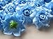 (100) Silk Sky Blue Roses Flower Head - 1.75