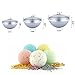 Metal Bath Bomb Mold Set,Bath Bomb Molds Kit for Homemade 3 Sizes 7 Sets 14 Pcs and 100 PCS Shrink Wrap Bags-Extra Thick Aluminum Alloy- Easy to Use and Sturdy