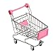 MagicW Mini Shopping Cart Trolley for Desktop Decoration Ornament Toys Novelty Mini Toy Shopping Cart - Pen/Pencil/PostIt Holder Desk Accessory Pink