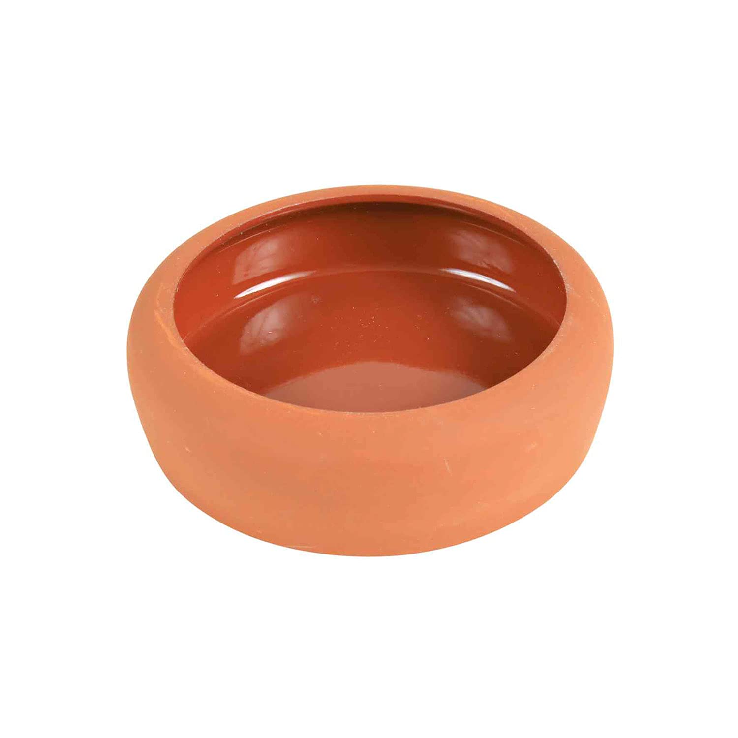 Trixie 250ml Rounded Rim Ceramic Bowl Terracotta