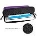 Evecase 13.3-14 inch Slim Portable Neoprene Carrying Laptop Sleeve Case Bag w/ Handles and Accessory Pocket (Purple with Black Trim)