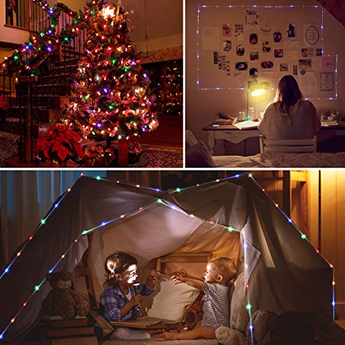 Aityvert LED Rope Lights Outdoor 39FT 120 LED String Lights 8 Modes Battery Operated Fairy Lights with Remote Timer, Decoration Lighting for Garden Patio Party Weddings Christmas Décor (2 Pack)