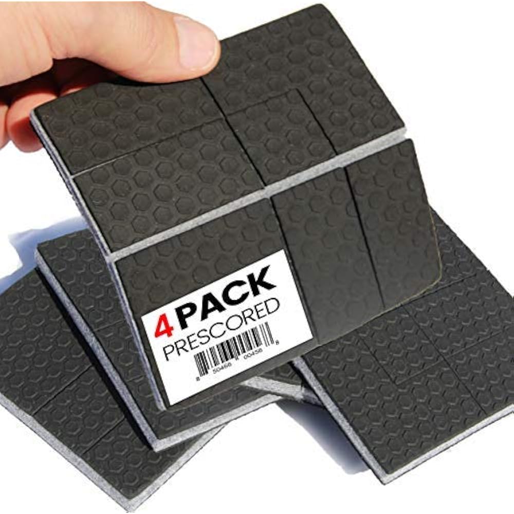 Furniture Gripper, Stops Sliding Multi Size (4 Pads) Make 4", 1