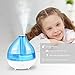 Ultrasonic Cool Mist Humidifier DONGSHEN 1.7L Capacity Diffuser Humidifiers Portable Personal Humidifier Max 12 Hours Automatically Shut-off 7 Colors Changeable LED Light