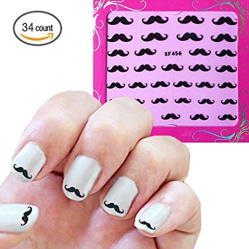 Mustache Nail Stickers - Cute Mustache Nail Art